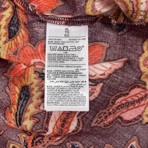 Old Navy Tiered Swing Dress XL Prairiecore Flutter Sleeve Cottagecore Boho Midi - Picture 9 of 15